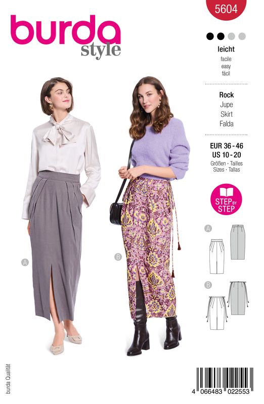 👗 Burda Style 5604 Midikjol (36–46)