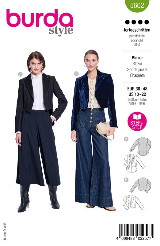 🧥 Burda Style 5602 Spencerblazer (36–48)