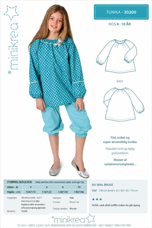 🧵 Minikrea 30200 – Tunika (Barn 4–10 år) 🧵 Minikrea 30200 – Tunika (Barn 4–10 år)