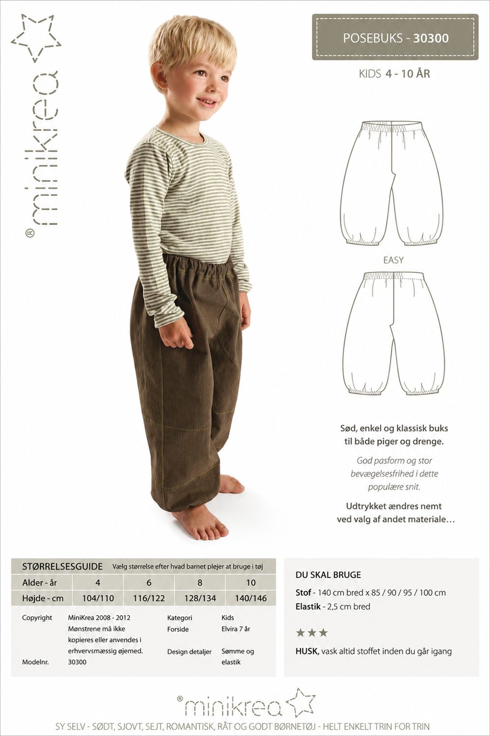 👖 Minikrea 30300 – Posebyxor (Barn 4–10 år)