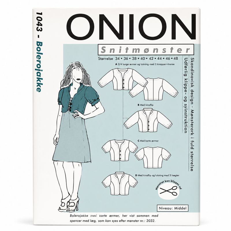 🧥 ONION Snittmönster 1043 – Bolerojacka (34–48)