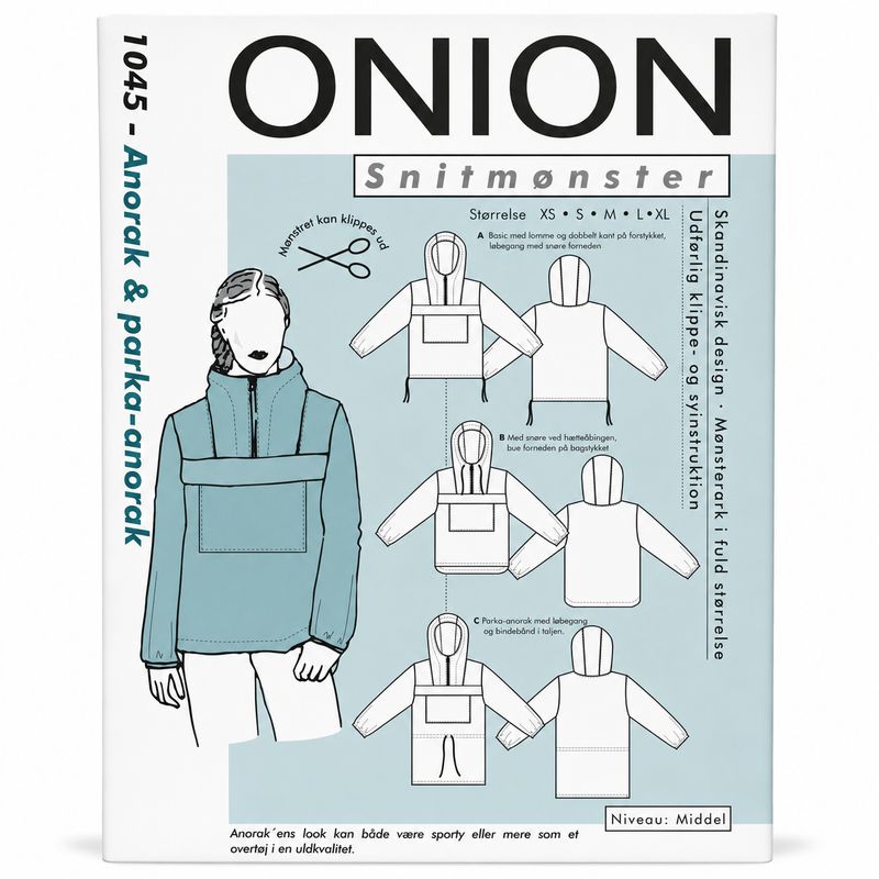 🧵 Onion Snittmönster 1045 – Anorak &amp; Parka-anorak (XS–XL)