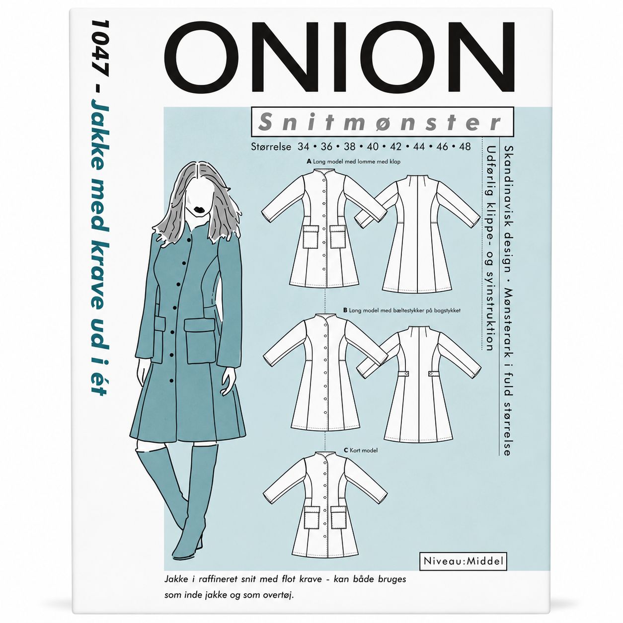 🧵 ONION Snittmönster 1047 – Jacka med krage i ett