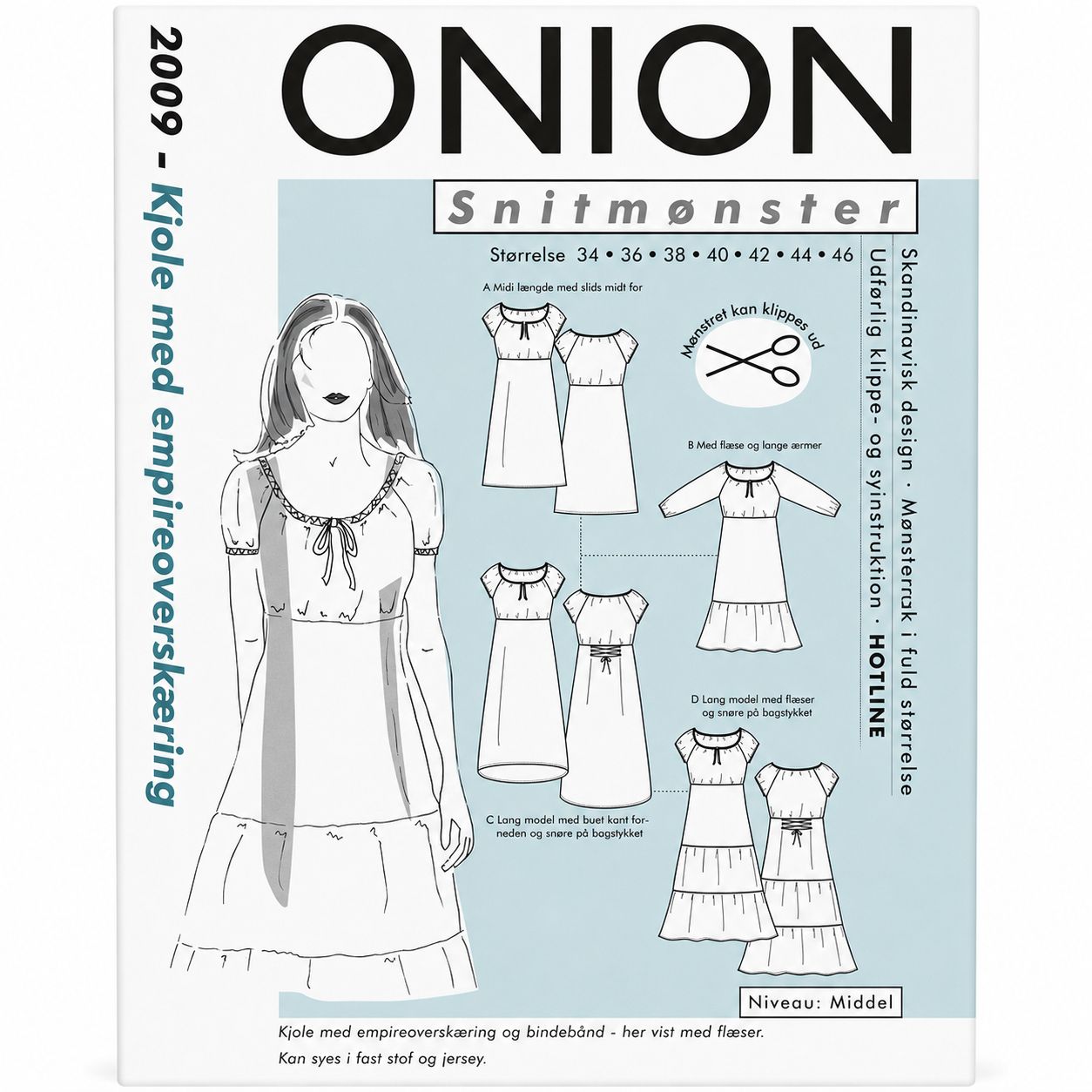 👗 ONION Snittmönster 2009 – Klänning med empireöverskärning