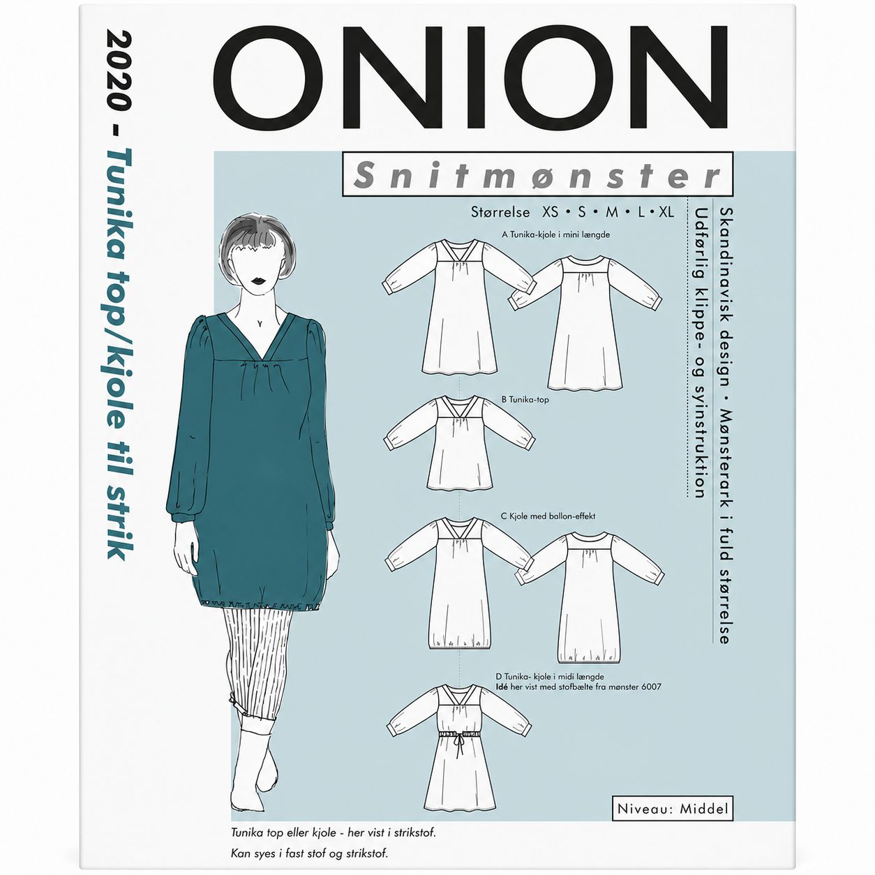 🧵 Onion Snittmönster 2020 – Tunika, topp &amp; klänning för trikå (XS–XL)