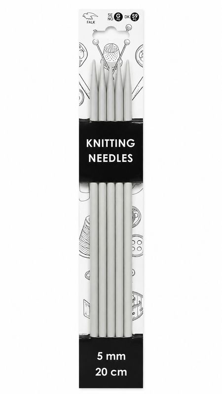 🧦 Falk Strumpstickor Aluminium 20 cm – 5 mm