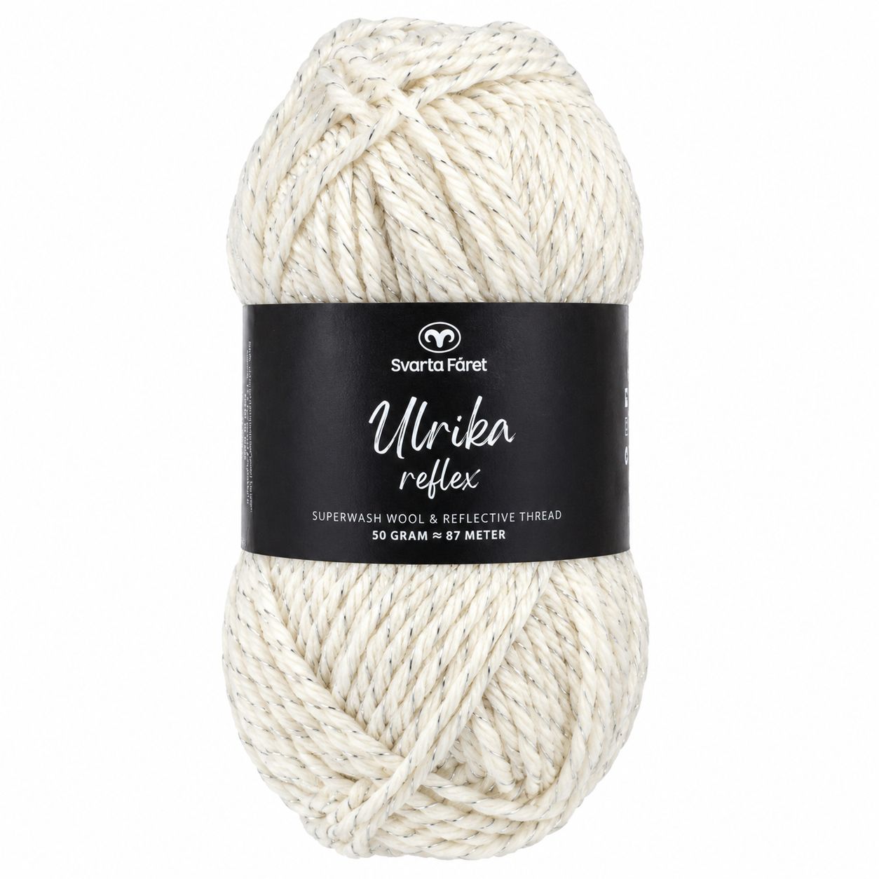 🧶 Svarta Fåret Ulrika Reflex – 317005 Natural White – 50 g