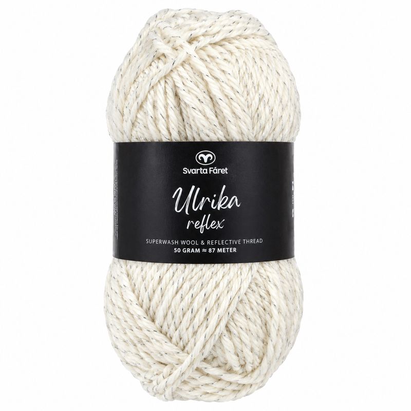 🧶 Svarta Fåret Ulrika Reflex – 317005 Natural White – 50 g