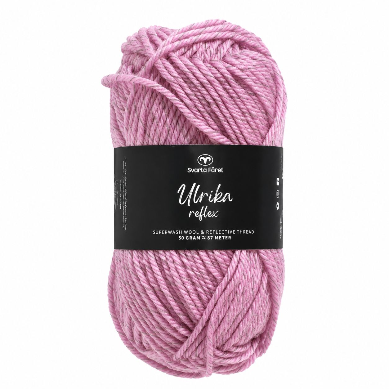 🧶 Svarta Fåret Ulrika Reflex – 317048 Powder Pink – 50 g