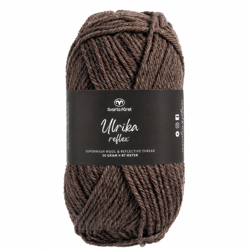 🧶 Svarta Fåret Ulrika Reflex – 317088 Shifting Pale Brown – 50 g
