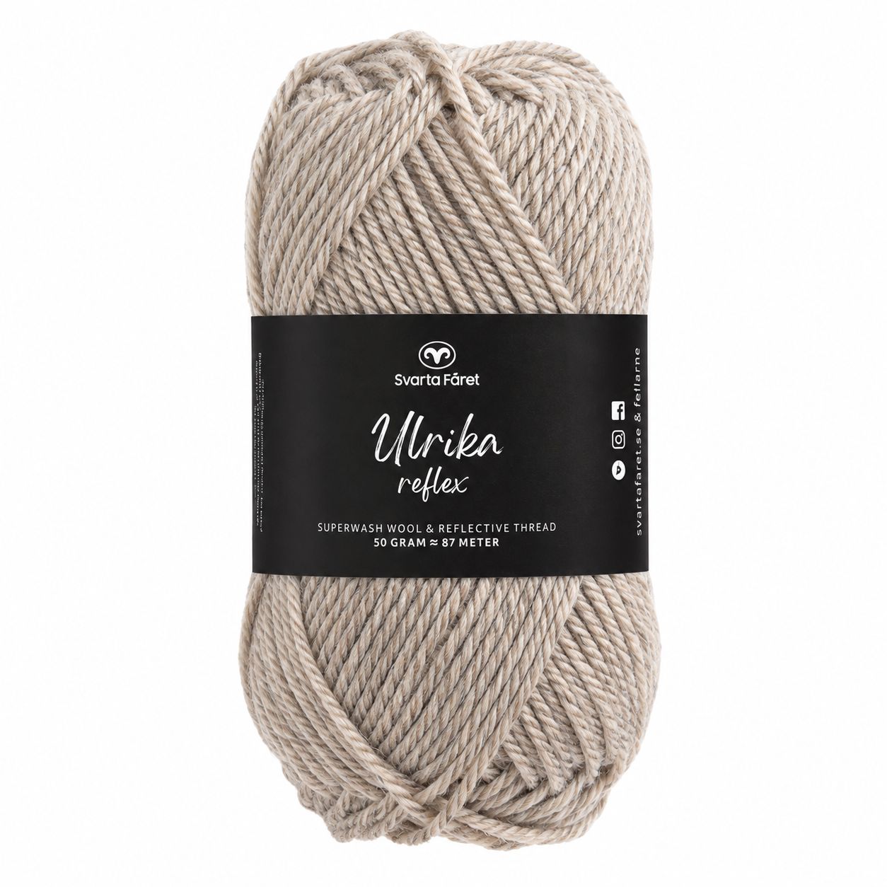 🧶 Svarta Fåret Ulrika Reflex – 317022 Shifting Sand – 50 g