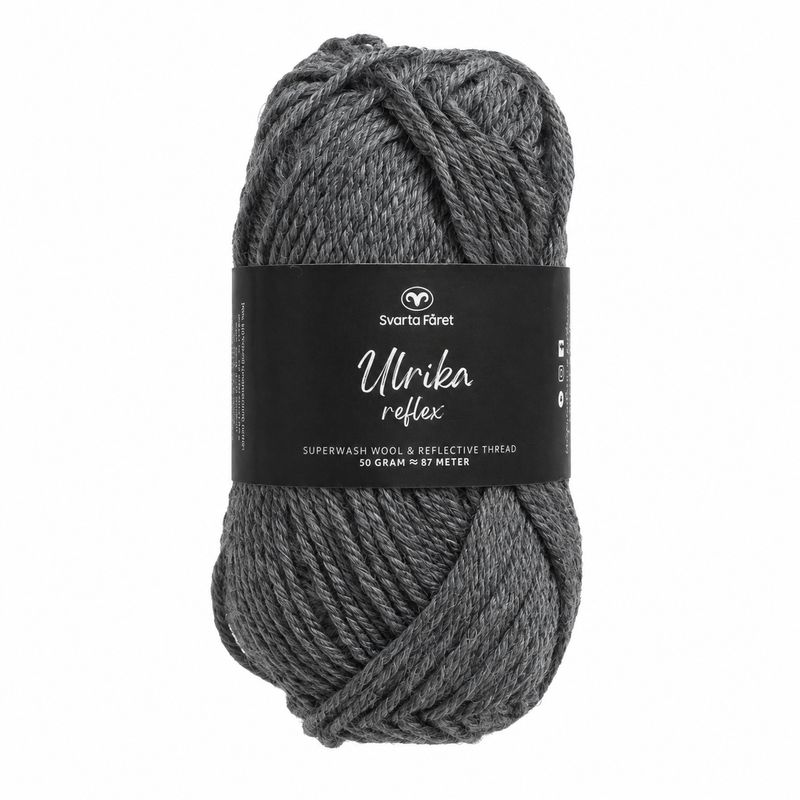 🧶 Svarta Fåret Ulrika Reflex – 317008 Steel Grey – 50 g