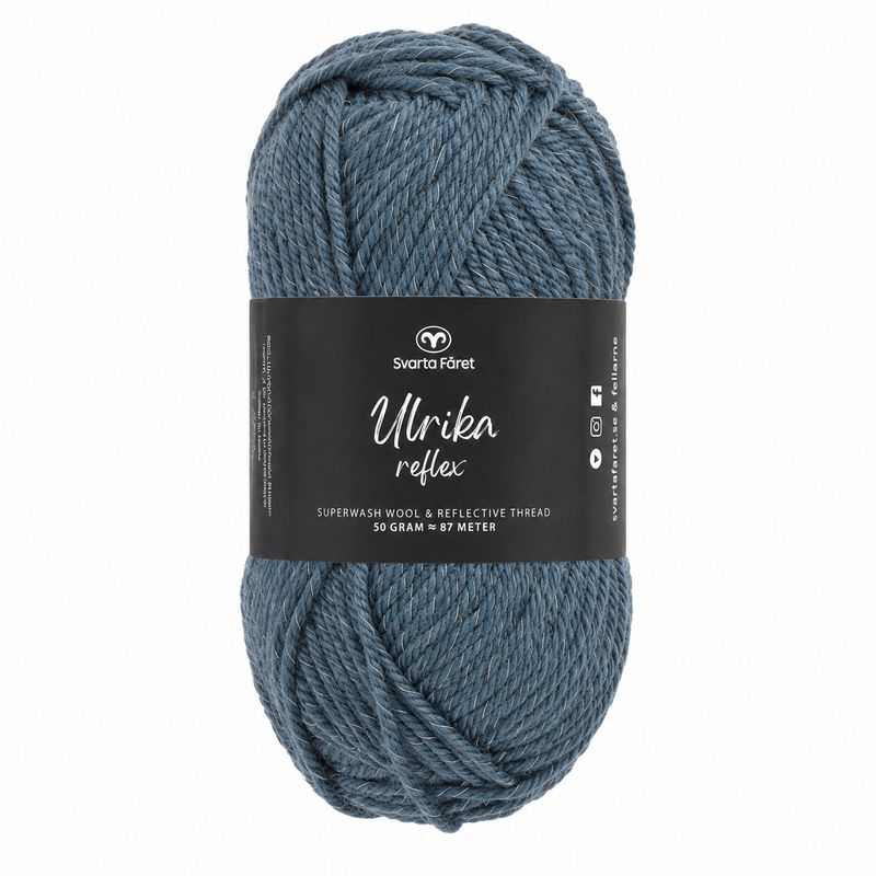 🧶 Svarta Fåret Ulrika Reflex – 317087 Gasoline Blue – 50 g