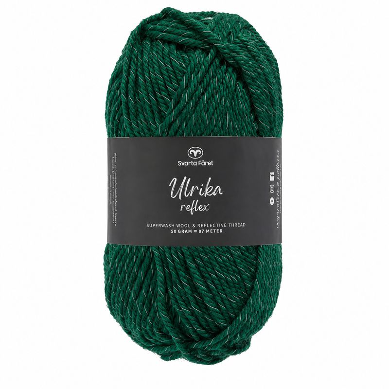 🧶 Svarta Fåret Ulrika Reflex – 317085 Tropical Green – 50 g