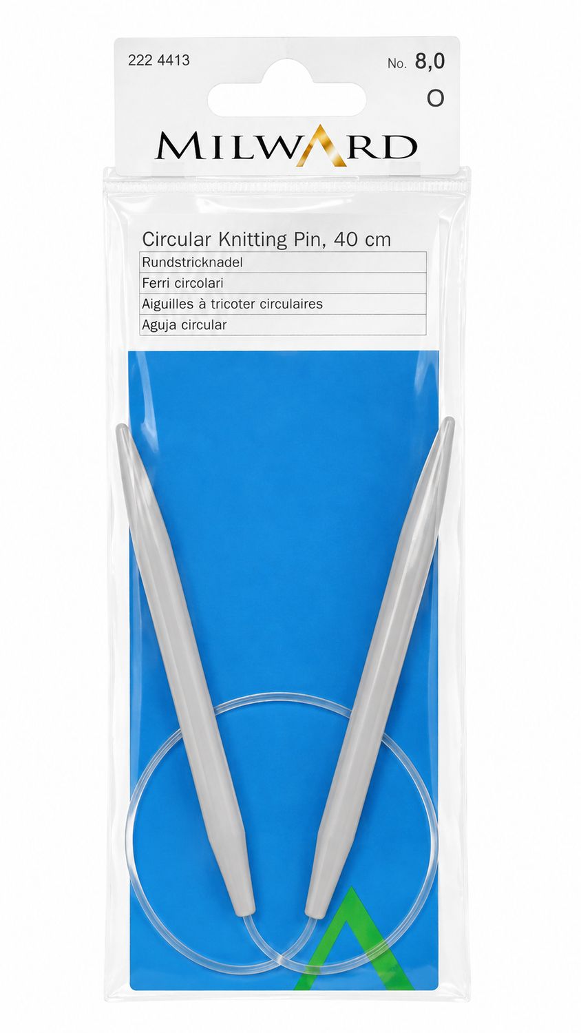 🧶 Milward Rundsticka 40 cm – 8,0 mm
