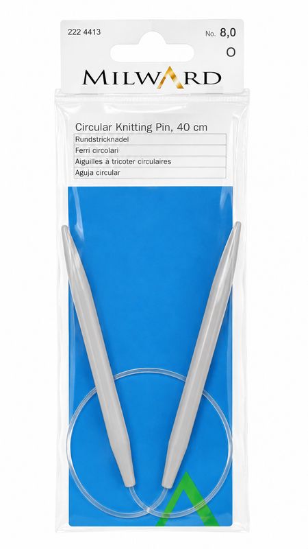 🧶 Milward Rundsticka 40 cm – 8,0 mm