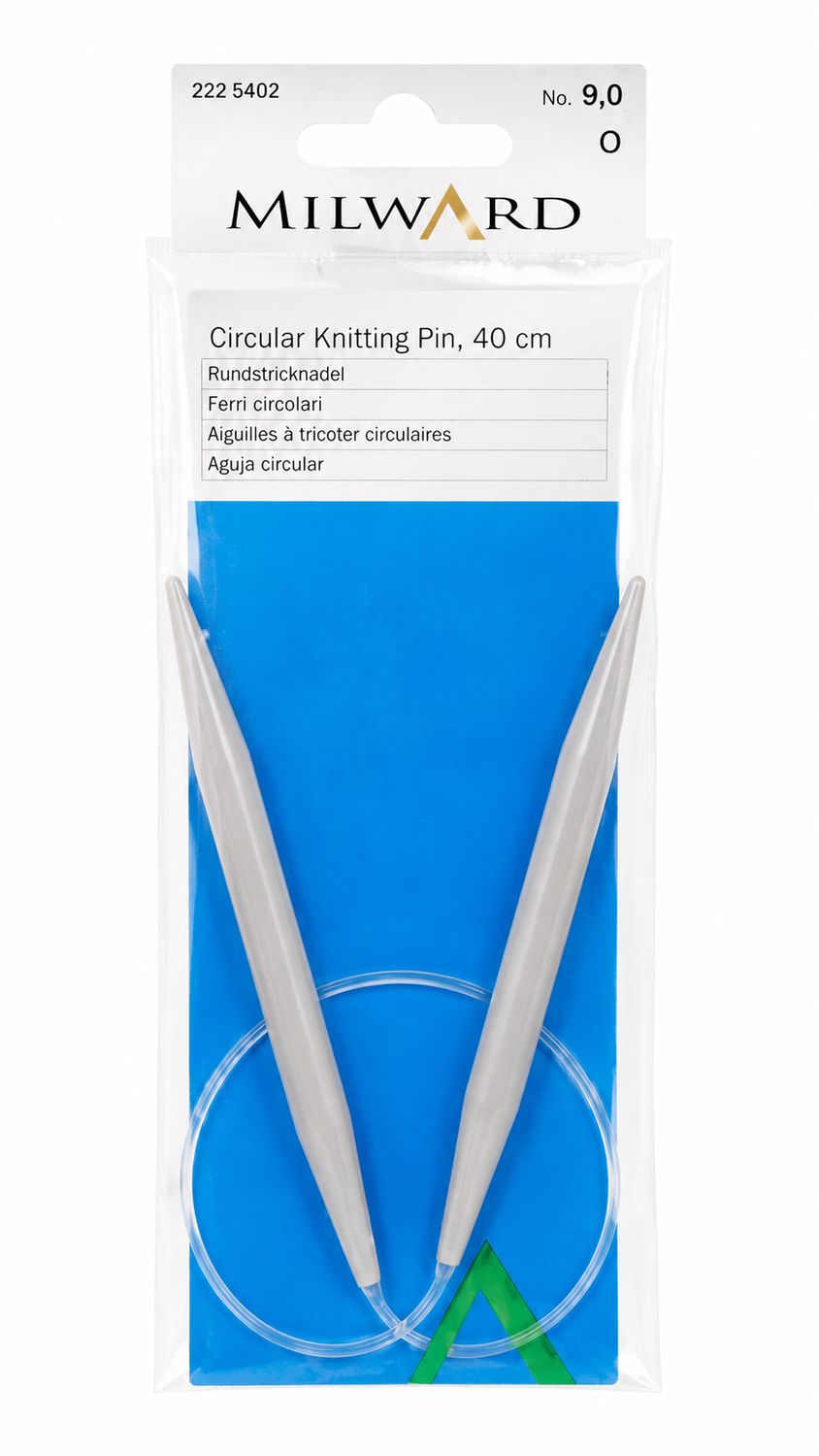 🧶 Milward Rundsticka 40 cm – 9,0 mm Plast