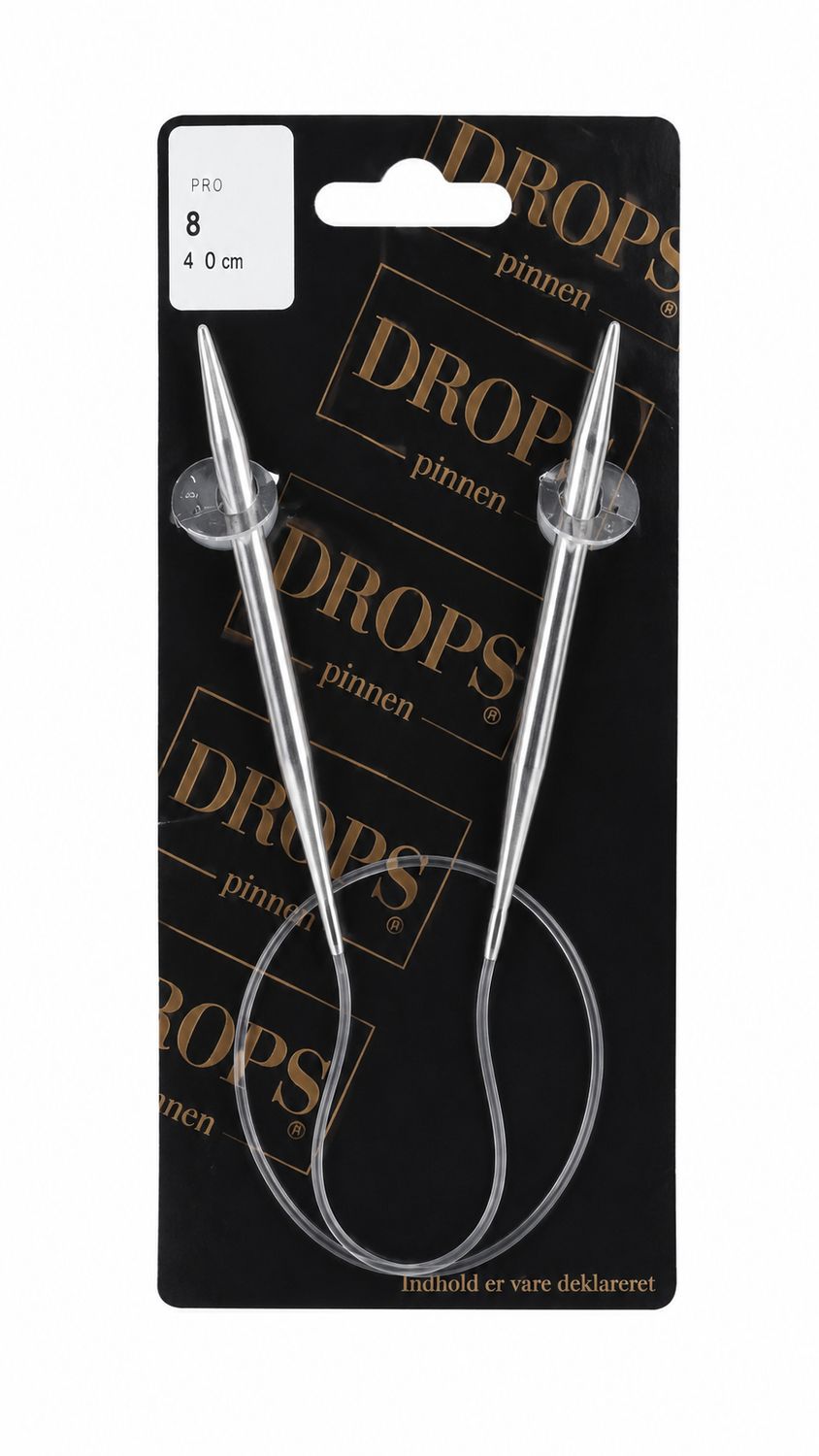 🧶 DROPS Pro Classic Rundsticka 40 cm – 8,0 mm Mässing