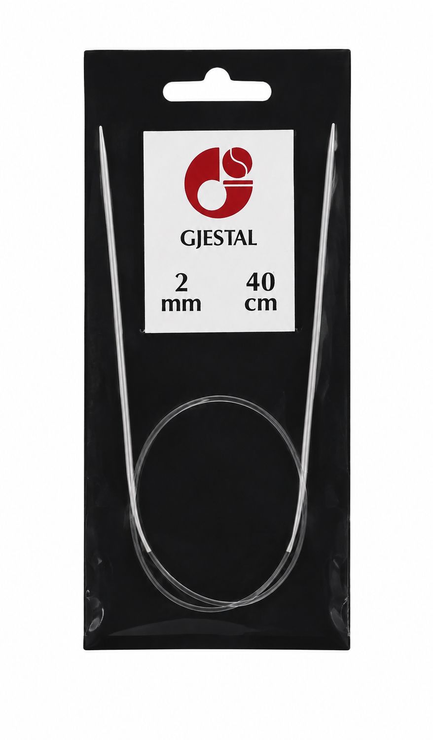 🧶 Gjestal Rundsticka 40 cm – 2,0 mm Aluminium