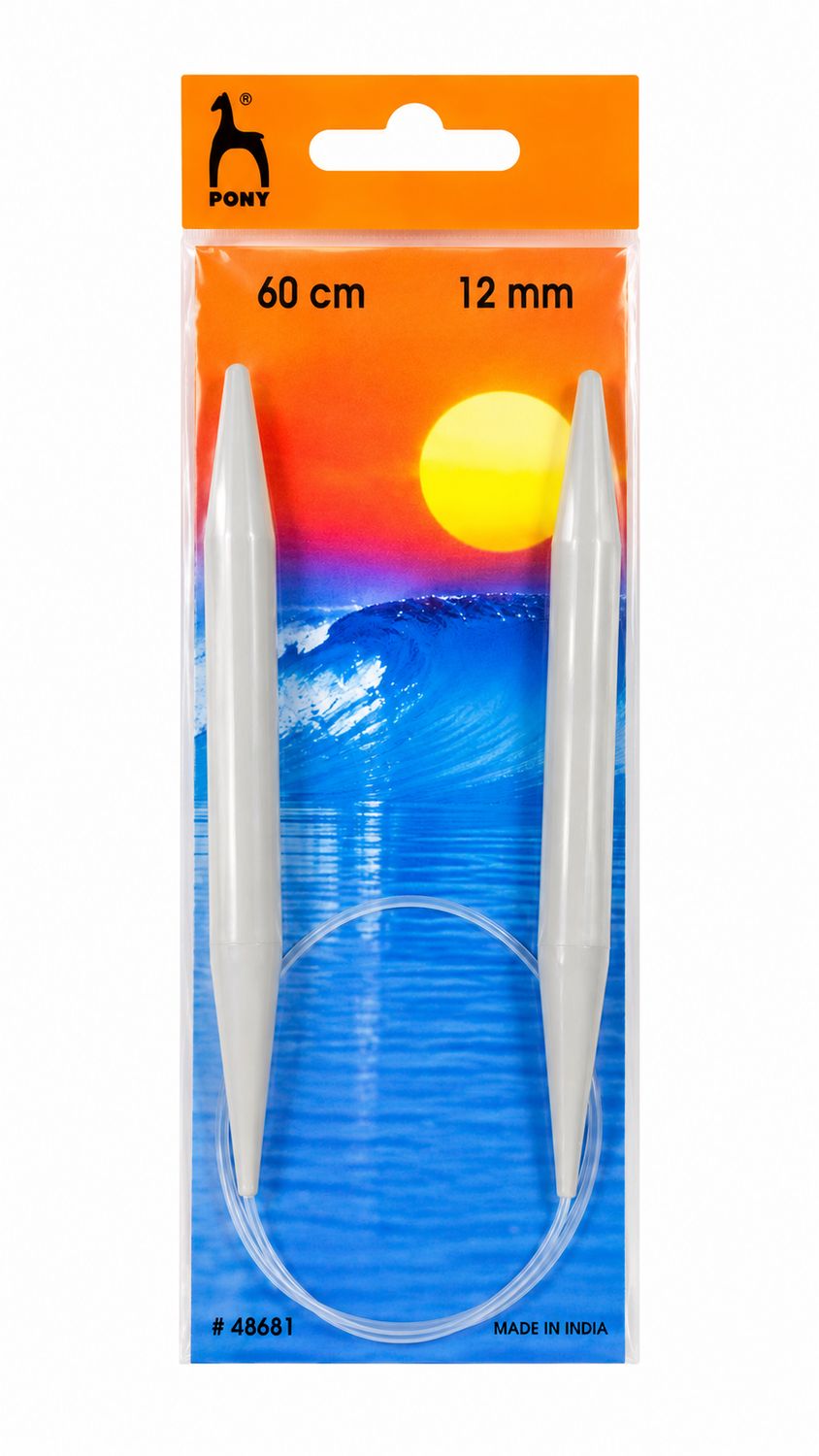 🧶 PONY Classic Rundsticka 60 cm – 12,0 mm Plast