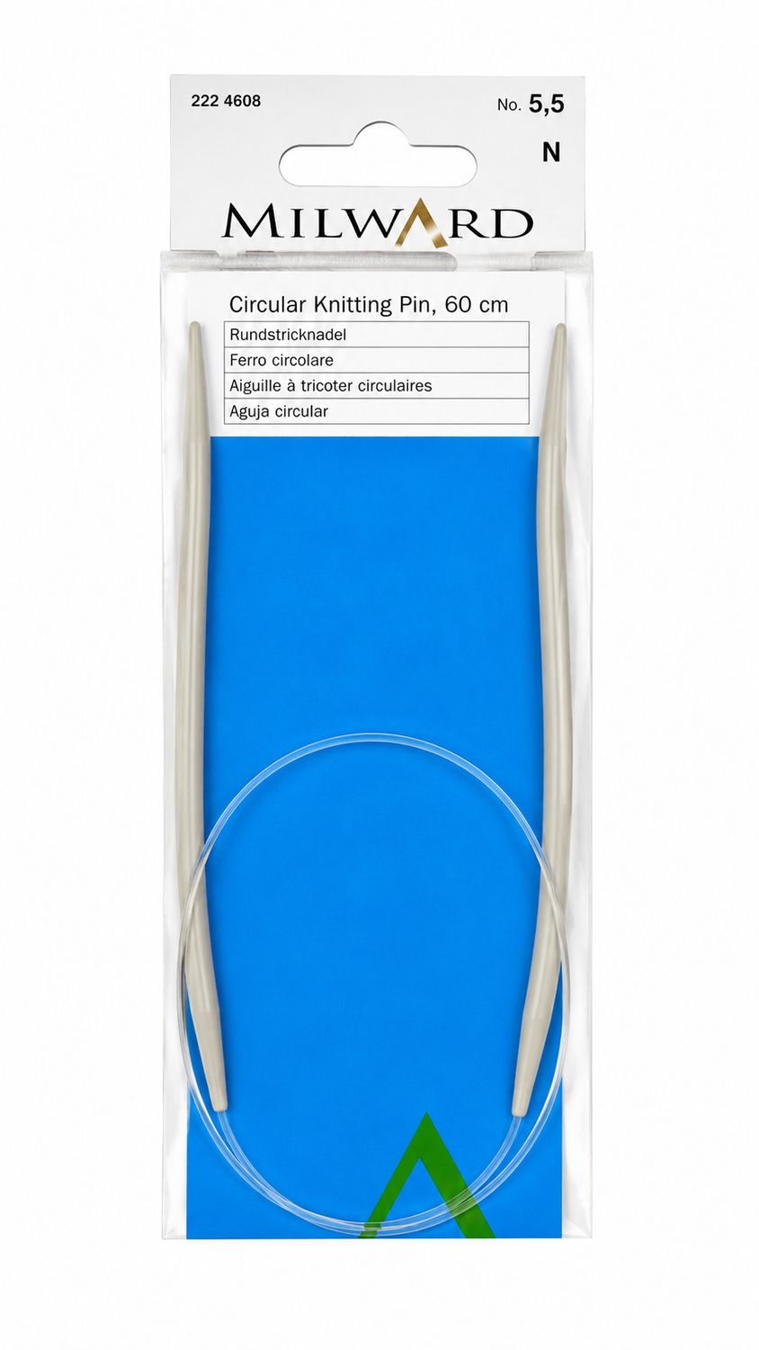 🧶 Milward Rundsticka 60 cm – 5,5 mm Aluminium