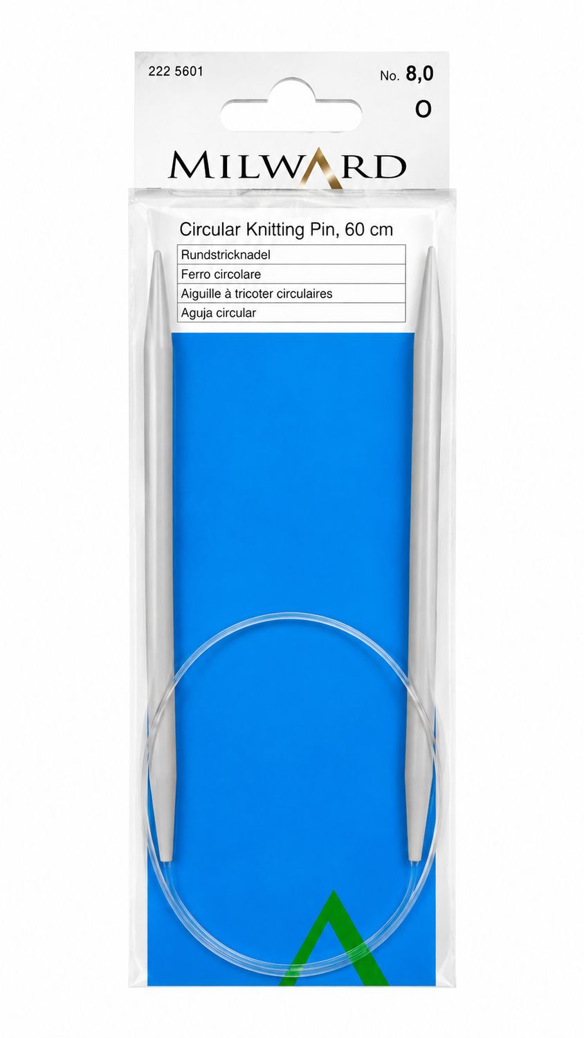 🧶 Milward Rundsticka 60 cm – 8,0 mm Plast