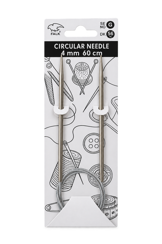 🧶 Falk Rundsticka 60 cm – 4 mm