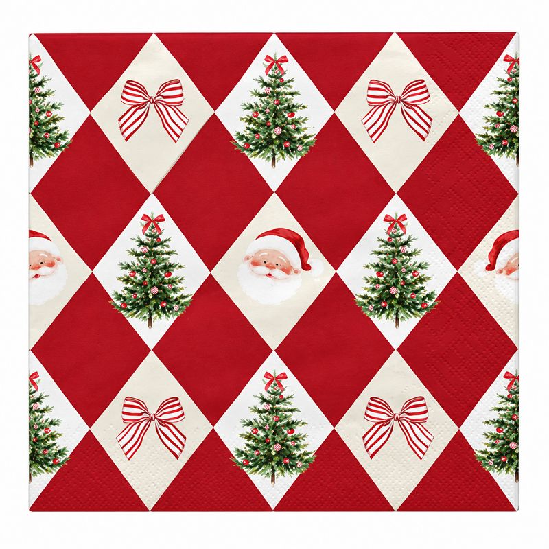🎅 Pictura Julservetter – Julgranar &amp; Tomtar 33 × 33 cm, 20-pack