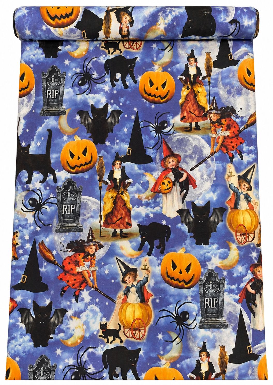 🎃 Stuvbit Trikåtyg Halloween – ca 1,20 m