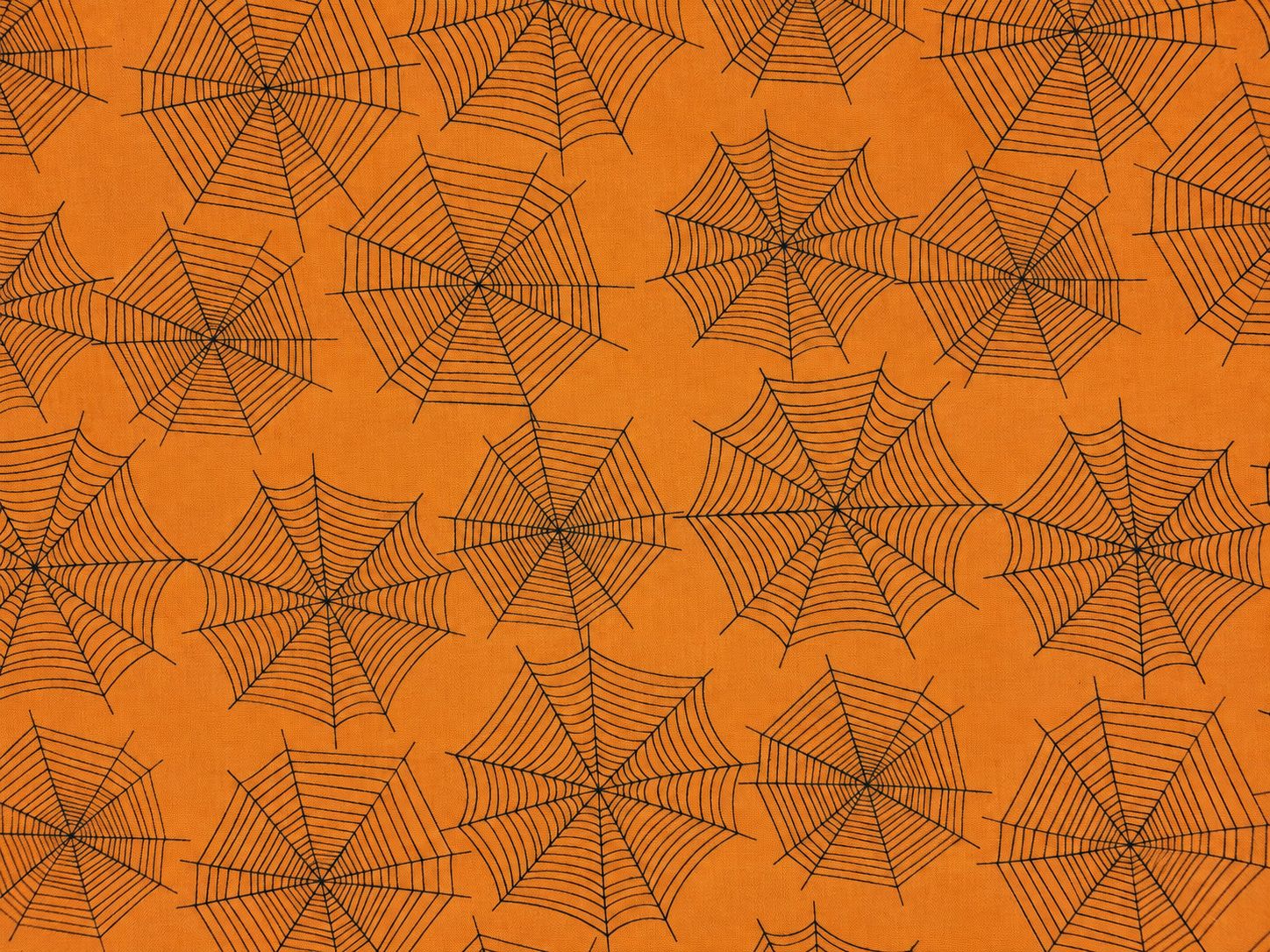 🕸️ Stuvbit Lappteknikstyg Scaredy Cats – Spindelnät Orange, ca 0,85 m