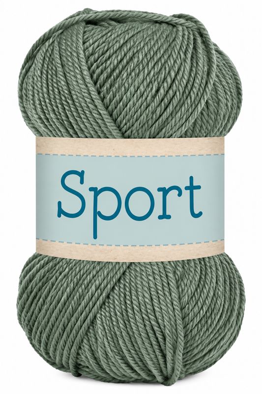 🧶 Falkgarn Sport 100 g – 1038 Dimgrön
