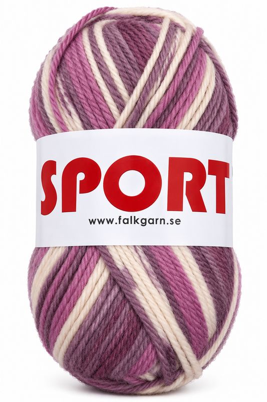 🧶 Falkgarn Sport 1005 Vin/Rosa
