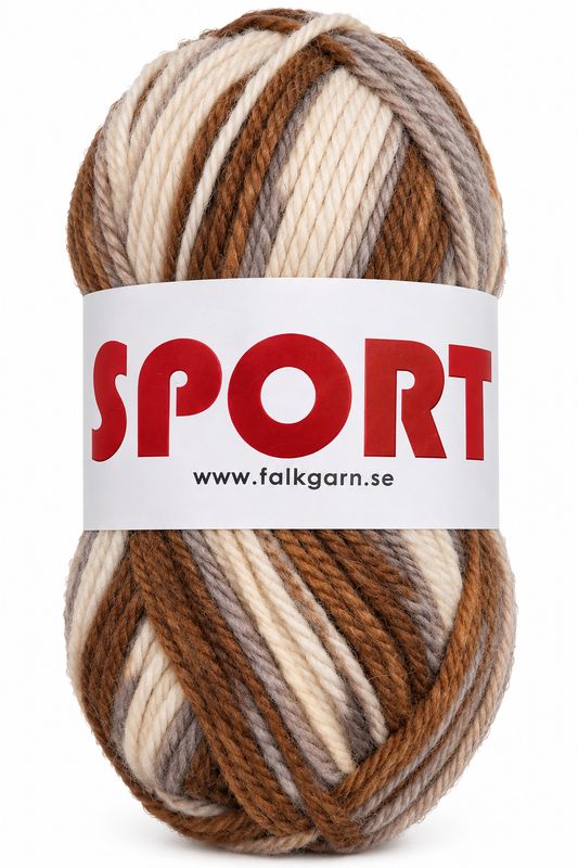 🧶 Falkgarn Sport 856 Natur/Brun
