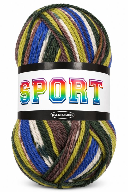 🧶 Falkgarn Sport 1009 Blå/Grå/Grön