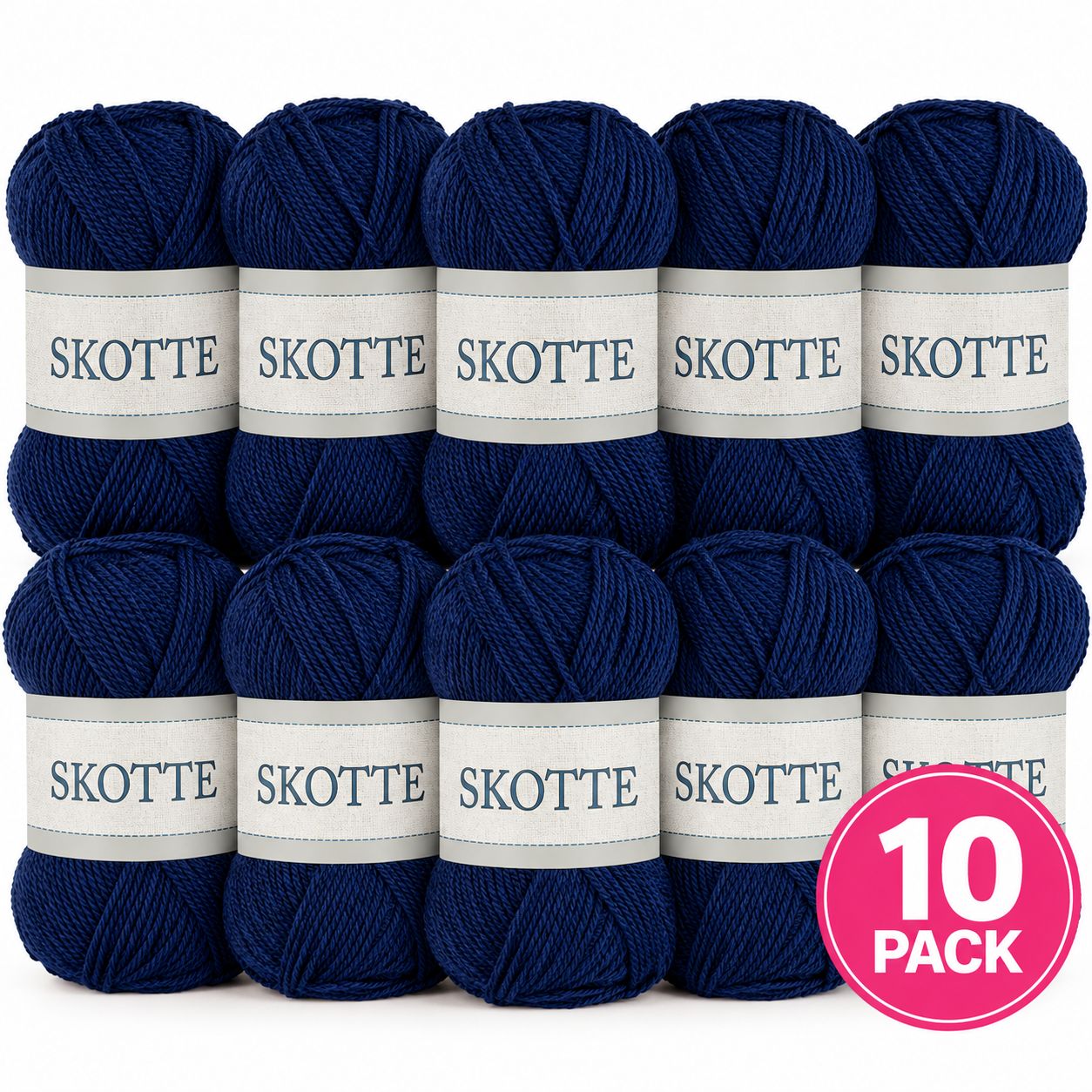 Falkgarn Skotte 574 Marin – Akrylgarn 10-pack 500 g | Outlet