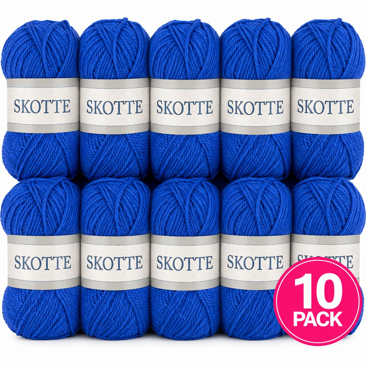 Falkgarn Skotte 868 Blå – Akrylgarn 10-pack 500 g | Outlet