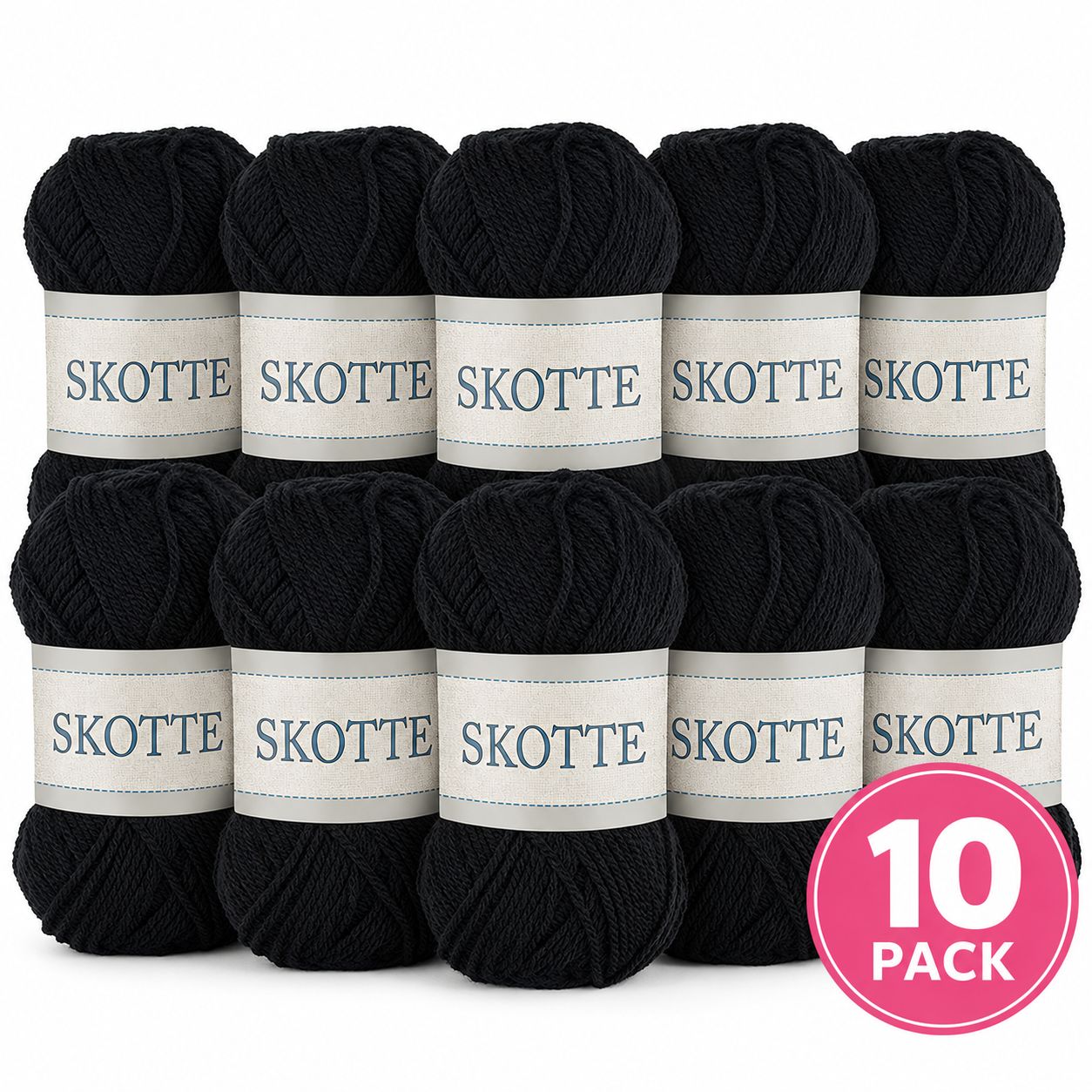 Falkgarn Skotte 012 Svart – Akrylgarn 50 g | Outlet &amp; 10-pack