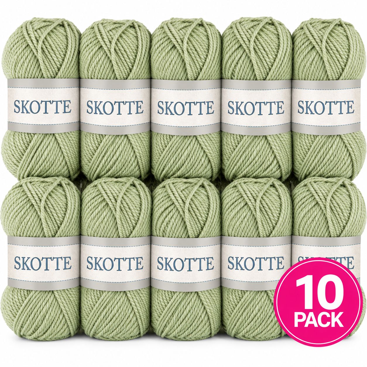 Falkgarn Skotte 869 Dimgrön – Akrylgarn 10-pack 500 g | Outlet