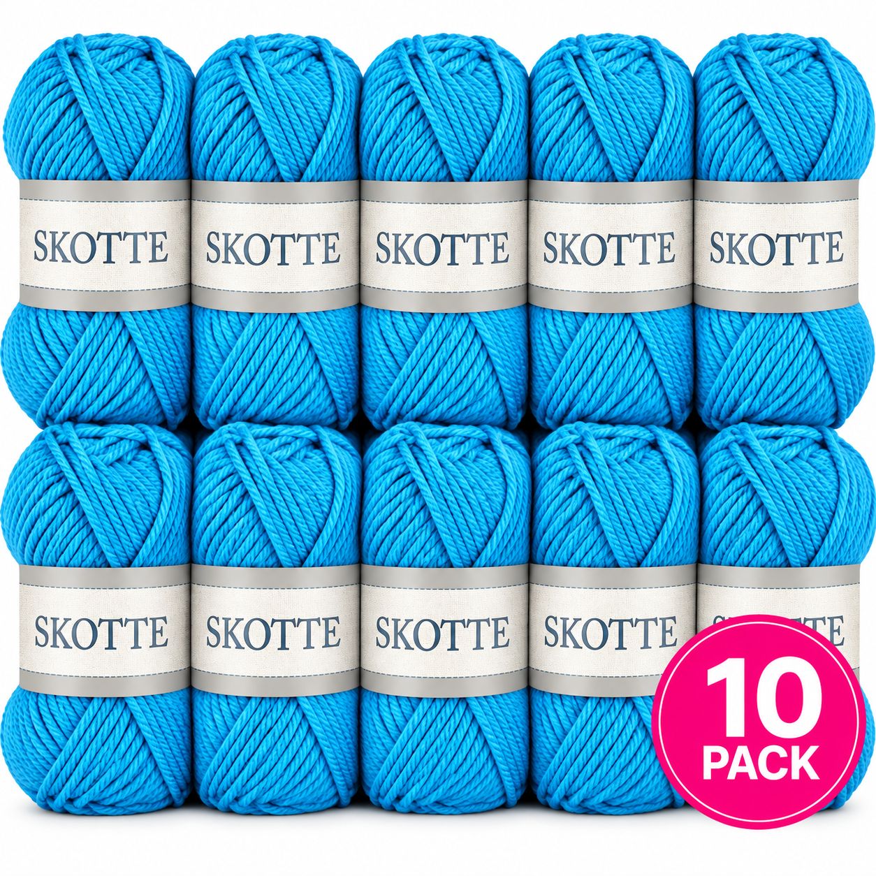Falkgarn Skotte 874 Turkos – Akrylgarn 10-pack 500 g | Outlet