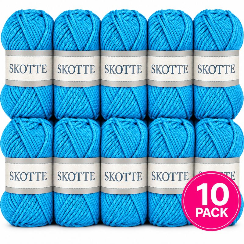 Falkgarn Skotte 874 Turkos – Akrylgarn 10-pack 500 g | Outlet