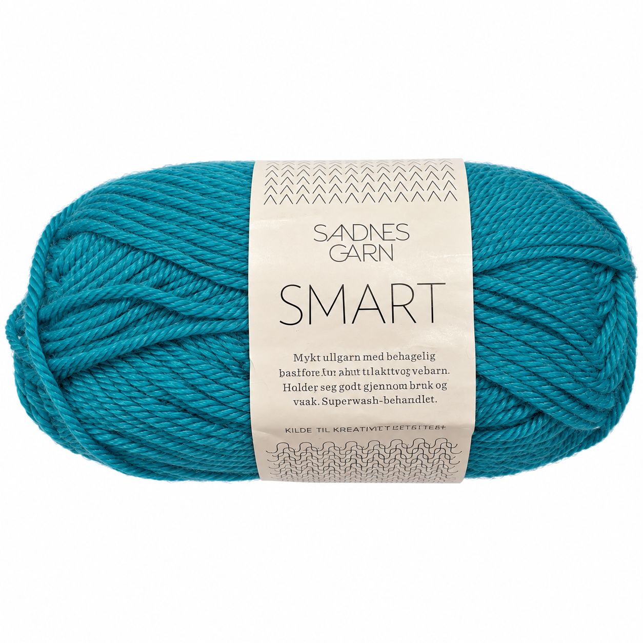 🧶 Sandnes Smart 50 g – 7236 Turkos | Ullgarn – Outlet