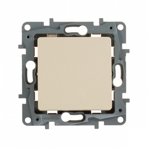 Выключатель одноклавишный 10AX 250В. Слоновая кость. Legrand. Etika