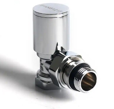 Кран радиаторный латунный ручного регулирования 1/2&quot; РВх1/2&quot; РН угловой