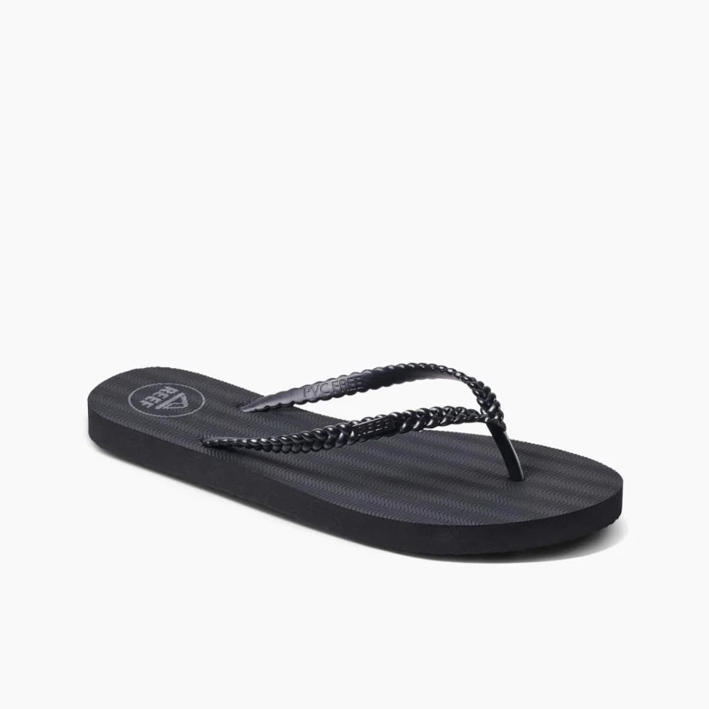 Reef Seaside Twist, Size: 5, Color: Black