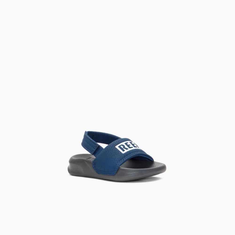 Reef Little One Slide, Size: 4, Color: Grey Blue