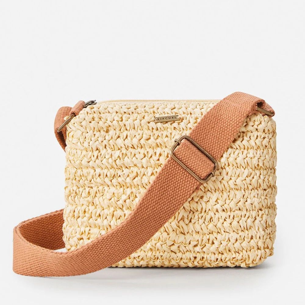 Rip Curl Essentials Straw Crossbody Bag, Color: Natural