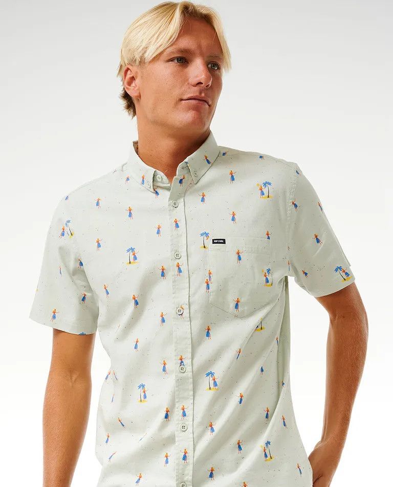 Rip Curl, Hula Breach S/S Shirt, Color: Mint, Size: S