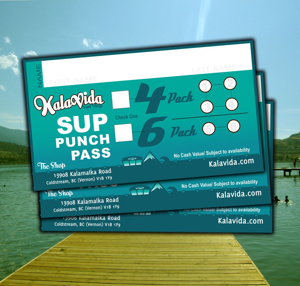 Rental Punch Card - 6 pack