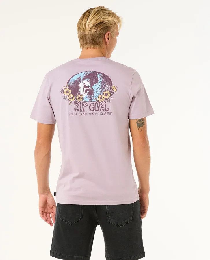 Rip Curl Surf Paradise Badge Tee, Size: S, Color: Smokey Grape