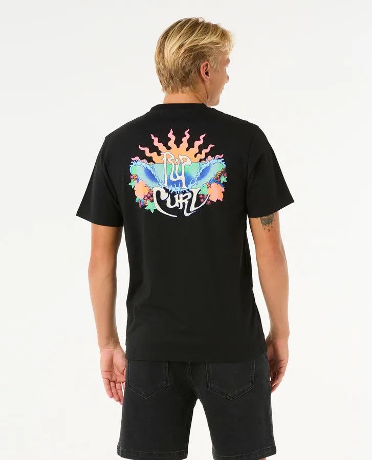 Rip Curl Dazed Tee Shirt, Size: S, Color: Black